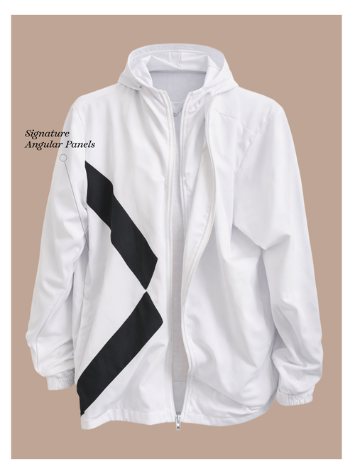 Bengaluru Black & White Windcheater Jacket